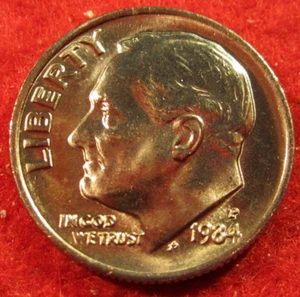 1984 D Denver Roosevelt Clad Dime - Uncirculated - Picture 1 of 3