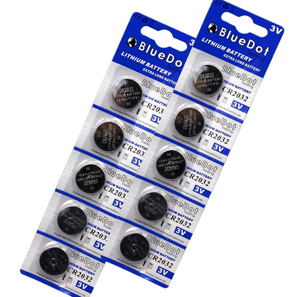 PACK 10 Pila de Botón 3V CR2032 Batería de Litio para Básculas Reloj Remoto Calculadora Foto 1 de 1