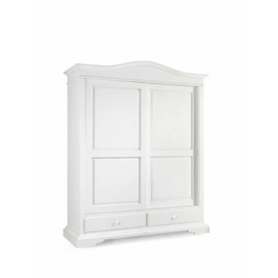 Classic White Matte Sliding Door Wardrobe Arte Povera 180X67X225H - Image 1 of 4