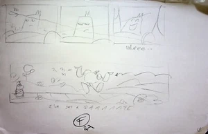 Mein Leben als Teenager-Roboter JOHN FOUNTAIN SIGNIERT handgezeichnet Storyboard Seite #IZ - Bild 1 von 2