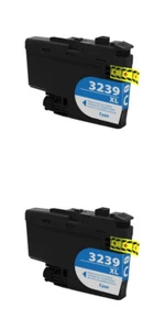 2 cartucce di inchiostro ciano non OEM per sostituire Brother LC3239XL MFC-J5945DW,HL-J6000DW - Foto 1 di 1