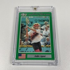 Andre Agassi Tour Star Netpro Tennis 1991 #3 Trading Card & SLABBED Case