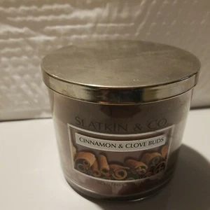 Bath & Body Works Slatkin & Co Cinnamon & Clove Buds 3 Wick Scented Candle. Used - Picture 1 of 4