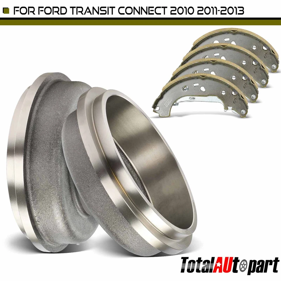制动鼓和陶瓷制动鞋适用于福特 Transit Connect 2010 - 2013 后侧 — 第 1/4 张图片
