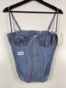 BNWT Urban Outfitters Womens Out From Under Lace Trim Corset Top Purple Sz XL - Picture 1 of 11
