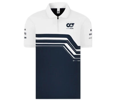 Alpha Tauri F1 team Polo - Men's T-Shirt Formula 1 Blue-White SAT22028 New - image 1 of 4