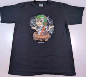 Karani-art T-Shirt Black Mens Large MAZATLÁN Mexico All Over Print Graphic - Picture 1 of 6