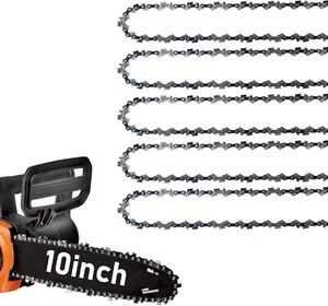 5 Pack 10 Inch Chainsaw Chain 40 Drive Links .050" Gauge, 3/8" Pitch Replacement - Picture 1 of 5