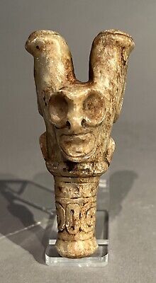 Taino. Marble Anthropic Full Figure Cohoba Inhaler.  PreColumbian • 202.38£