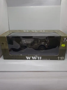WWII Memoriam Of Heroes Models 1/4 Ton Army Truck Jeep Welly Military Rare 1/18 - Picture 1 of 10