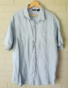 Men’s Light Blue Tahari Linen Button Up Shirt Size XL - Picture 1 of 4