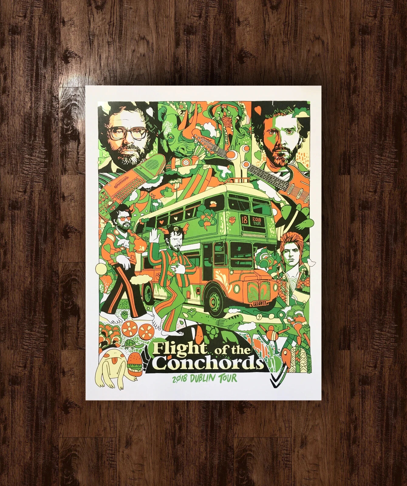 Flight of the Conchords Original Dublin 2018 Tour Official Ltd Concert Poster