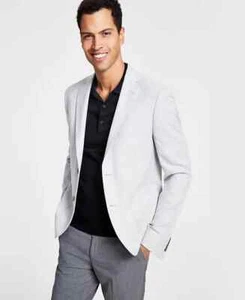 CALVIN KLEIN MARIANO MEN'S SLIM FIT-SOFT SPORT COAT COLOR HEATHER GREY SIZE 36S - Picture 1 of 1
