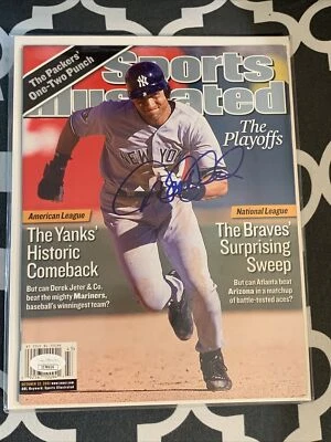 Derek Jeter Signed Sports Illustrated Magazine JSA  COA Autograph No Label SI - Image 1 of 4