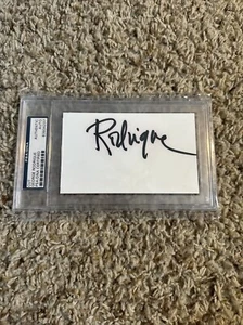 Famous "Blue Dog" Hand Signed by George Rodrigue Note Card PSA DNA AUTO - Picture 1 of 2