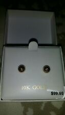 10KT YG diamond cut gold ball stud earrings 6mm fine jewelry VALENTINE'S DAY 