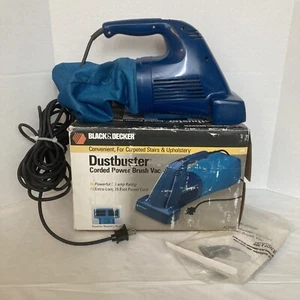 VINTAGE Dustbuster blue Black & Decker Dirt Vac Power Brush WORKS - Picture 1 of 4