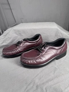 SAS Take Time burgunderfarbene bequeme Damen-Wanderschuhe aus Leder 10 W Weite hergestellt in den USA - Bild 1 von 7