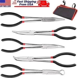 Precision 11inch Long Needle Nose Pliers Assortment Kit, Long Reach Pliers - Picture 1 of 16