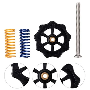 1 Set 3D Printer Supplies Hand Leveling Nut Hot Bed Spring Screws - Afbeelding 1 van 12