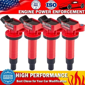 4 Pack High Peformance Ignition Coil For Toyota Corolla Matrix Chevy Prizm 1.8L - Picture 1 of 15