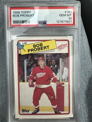 Bob Probert 1988 Topps #181 Rookie Card PSA 10 / Just Graded - Image 1 of 2