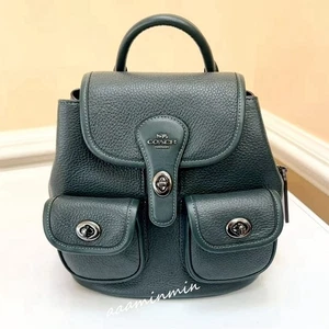 Mochila Coach Hadley-GUNMETAL/VERDE AZULADO OSCURO CBH09 NUEVA CON ETIQUETAS - Imagen 1 de 15