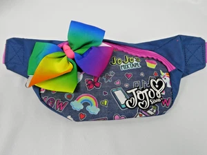 JoJo Siwa Fanny Waist Pack Navy Blue & Pink Belt Rainbow Hearts Nickelodeon - Picture 1 of 6