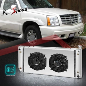 3-Row Aluminum Cooling Radiator w/Fan Shroud for C/K 1500-3500 5/5.7L 1994-2002 - Bild 1 von 8