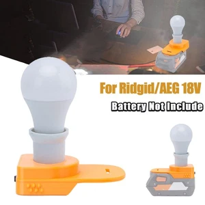 E27 Bulb For Ridgid 18V Li-Ion Battery LED Work Light For Workshop Camping Lamp - Picture 1 of 12