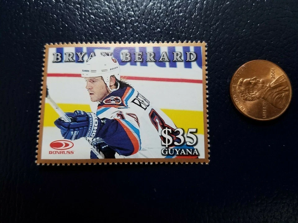 Bryan Berard Ottawa Senators Donruss Guyana Bronze Perforated Stamp WOW - Image 1 of 1