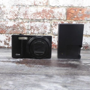 RICOH CX4 10MP Zoom 10,7x kompakte Digitalkamera - Schwarz & Ladegerät - Bild 1 von 8