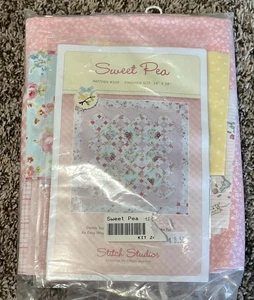 Sweet Pea Applique Quilt Kit Buggy Barn Cyndi Walker Stitch Studios 38 X 38 - Picture 1 of 6