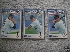 1990 PRINCE WILLIAM CANNONS TEAM SET SPORTSPRINT NEW YORK YANKEES JT SNOW
