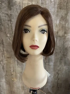 $695 NUEVO CON ETIQUETAS NUEVAS PELUCAS YAFFA 100% KOSHER PELUCA CABELLO HUMANO MARRÓN AFILADO BOB 14/8 ¡SUBASTA! Foto 1 de 4