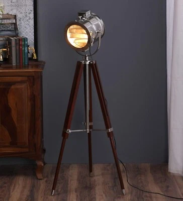 Designer Nautical Searchlight Collectible Vintage Modern Spotlight Floor Lamp - Image 1 of 4