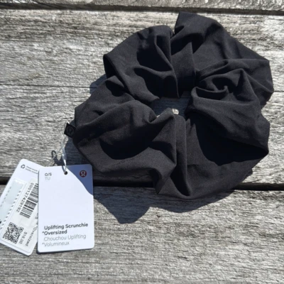 LULULEMON Uplifting Oversized Scrunchie Black NWT - Image 1 of 4