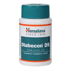 Himalaya Diabecon DS Tablette | Hilft bei der Aufrechterhaltung eines gesunden Blutzuckerspiegels - 60 Tabs. - Bild 1 von 6
