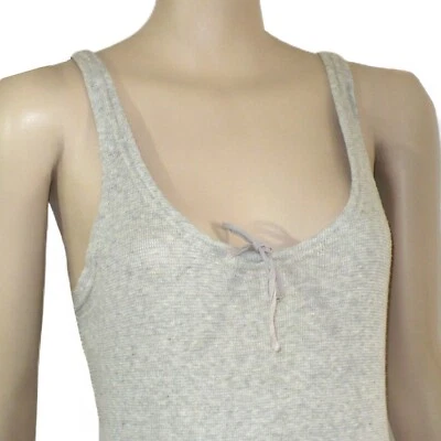 Vtg 40s WWII Gray Cotton Knit Full Slip Indera Figurfit Utilitarian Lingerie M/L - Image 1 of 4