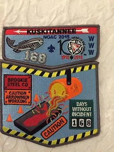 Mint 2015 NOAC-2 Piece Flap Set Lodge 168 Kuskitannee Fish - Picture 1 of 1