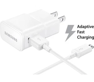 Samsung Fast Adaptive Charging Wall Charger Micro USB Cable for Note 4 S4 S6 S7 - Photo 1 sur 6