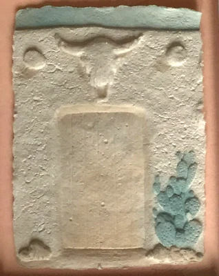 Papel fundido a mano maché arte del suroeste firmado Wess Figi gráficos PC-101P Foto 1 de 4