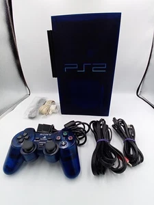 PlayStation 2 Console Midnight Blue SCPH-50000 w/ HDD Controller Japanese Tested - Picture 1 of 14