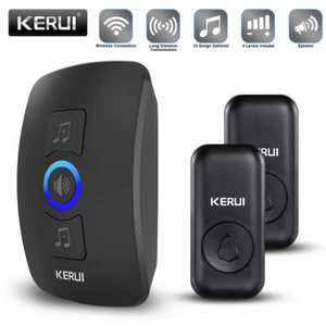 KERUI Wireless Doorbell Chimes Long Range Plugin Home Cordless Waterproof Button - Picture 1 of 23