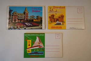 Disneyland Tomorrowland ausklappbar 3 Postkarten Buch Walt Disney 60er Ära - Bild 1 von 10