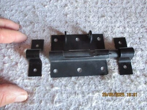 Verrou intérieur de Porte Portail ou Volet en Acier avec prise à cadenas - Picture 1 of 3