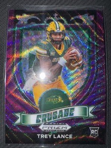 Trey Lance 2021 Prizm Crusade Purple Wave Parallel #164