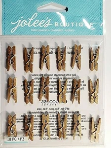 Gold Clip Repeats Mini Clothes Pins Jolee's Embellishment Wedding Christmas - Picture 1 of 2
