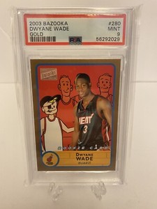 Dwyane Wade Bazooka Gold Rookie PSA 9 POP 8 None Higher