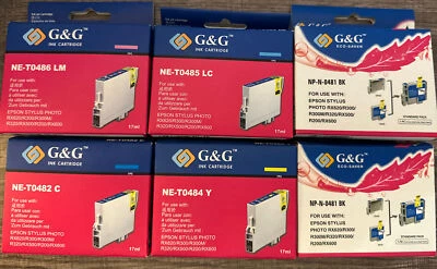 Paquete de 6 cartuchos de tinta G&G: Epson Stylus Photo RX/620/R300/R300M/R320/RX500/R200 Foto 1 de 4